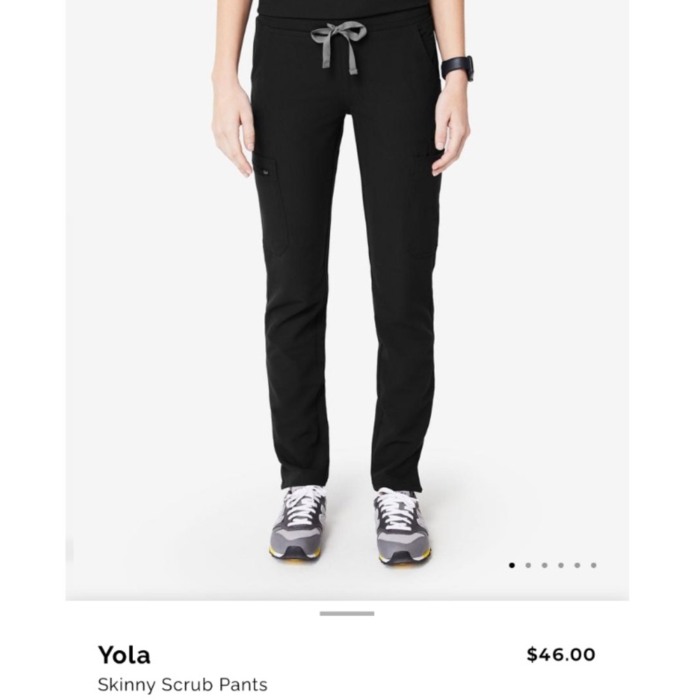 Figs - Black Yola Skinny Scrub Pants